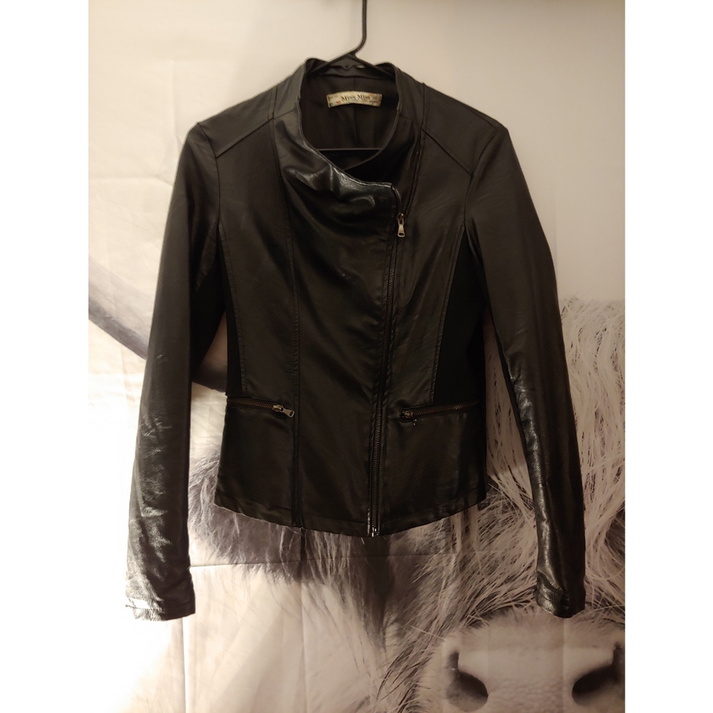 Miss Miss faux leather jacket
